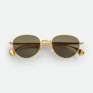Bottega BV Retro <b>Round</b> Oval <b>Sunglasses</b> Metal Frame UV Protection Fashion Eyewear for Men Women Veneta - Product Image 5