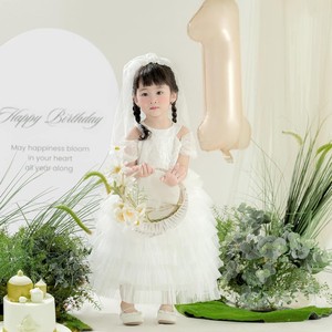 Robe de princesse personnalisable avec long voile d'usine Nhung Nguyen OEM ODM vêtements pour enfants fabriqués au Vietnam tenue de demoiselle d'honneur pour les filles - Product Image 6