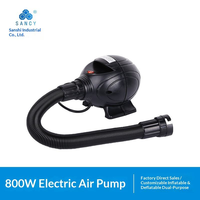 Pompe à air électrique 800W pour tente gonflable, matelas pneumatique et équipement de camping, gonflage et dégonflage rapides