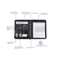 Porte-documents A4 en PU, dossier de présentation exécutif, porte-stylo, porte-documents multifonctionnel pour conférence avec logo