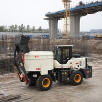 Bétonnière sur remorque 92 kW, petite et portable, avec moteur diesel haute efficacité pour la construction résidentielle