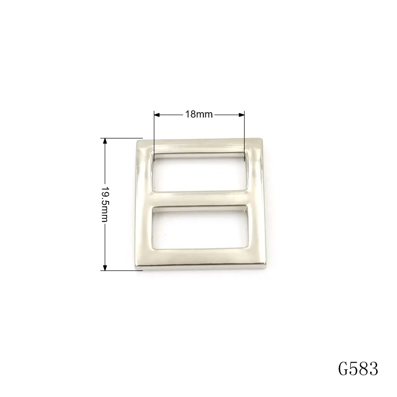 metal fittings wholesale supplier triglide 18mm buckle metal adjustable buckle for bag strap