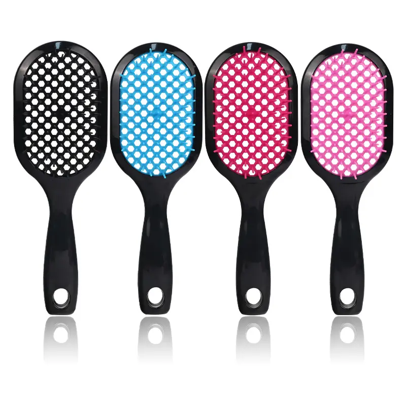 Wholesale Hollow Color Hair Brushes Detangling Massage Hair Brush Air Cushion Combs for hair salon