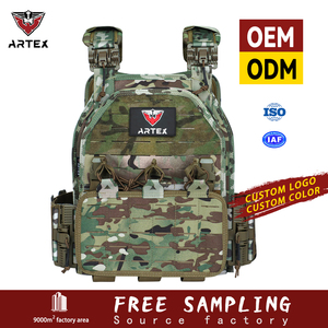เสื้อกั๊กยุทธวิธี ไนลอนลายพราง MOLLE สำหรับใส่แผ่นเกราะ อุปกรณ์ล่าสัตว์กลางแจ้ง กันน้ำ รับสกรีนโลโก้ - Product Image 1