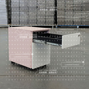 Thép màu hồng di động bệ với <span class=keywords><strong>2</strong></span> ngăn kéo dưới bàn hiện đại nhà nội thất văn phòng nhỏ di chuyển lưu trữ kim loại Tủ hồ sơ - Product Image 4