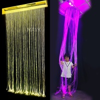 Cortinas de Fibra Óptica LED con Iluminación Sensorial Táctil, Regulación Visual Calmante, Tapetes Interactivos de Fibra Óptica con Efecto de Cielo Estrellado