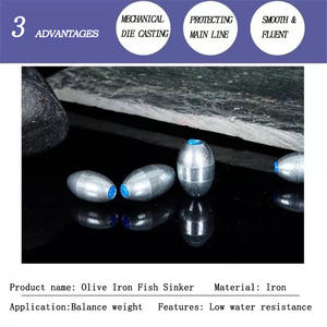 Plomb de pêche en haute mer en forme d'olive avec centre de tube en plastique 40g/80g-Empêche les dommages à la ligne Utilisation en eau douce salée - Product Image 6