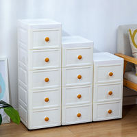 Nouvelle conception 2021 : Armoire de rangement multifonctionnelle en plastique à 5 niveaux pour vêtements de bébé, bijoux, jouets et articles divers