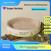 Nouveau Griffoir Nid pour Chat Moderne à Bord Large Super Grand à 2 Niveaux Résistant à l'Usure et aux Rayures Toutes Saisons en Carton