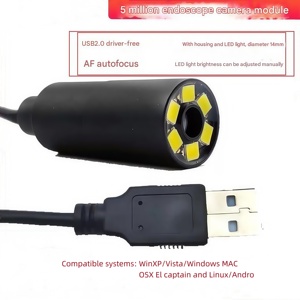 Fabricante de fábrica USB sin controlador 5MP 8MP 12MP Sonda de endoscopio LED incorporada AF Cámara de tubería industrial Módulo de cámara HD - Product Image 2