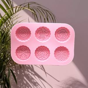 6 stampi per torte in Silicone con Mooncake rotondi anche grandi stampo per <span class=keywords><strong>cioccolato</strong></span> stampo da forno - Product Image 1