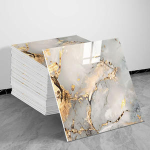 Stiker Wallpaper Dinding Dekorasi Rumah Motif Geometris Anti Air, XPE Self-Adhesive Kilap Tinggi, Motif Marmer - Product Image 1