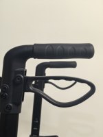 Déambulateur pliant portable en fibre de carbone avec siège, 5,5 kg, autoportant, compact, pour le voyage