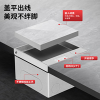 Prise de courant encastrée au sol en acier inoxydable carrée 16A Schuko avec 2 ports USB-C, auto-mise à la terre CE, IP20, câble de 1,5 m