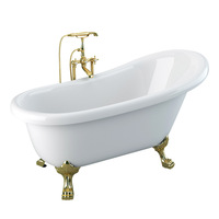 Vente directe d'usine et vente en gros de baignoires impériales de style européen pour la maison, baignoires acryliques isolées et autoportantes, baignoires classiques.