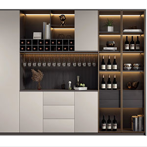 Mesa Auxiliar Moderna de Madera Maciza para Sala de Estar de Lujo con Vinoteca y Estación de Buffet para Restaurante - Product Image 1