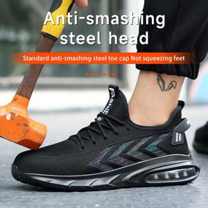 Chaussures de sécurité pour hommes et femmes, baskets de sport avec embout en acier, résistantes aux perforations, aux chocs et à l'usure légère, qualité industrielle - Product Image 2