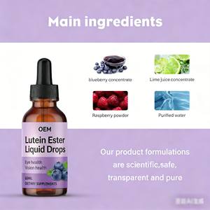 Marca Privada OEM/ODM, <span class=keywords><strong>Gotas</strong></span> Líquidas de Ésteres de Luteína Herbales de 30ml y 60ml, Cuidado de la Vista, Apoyo a la Salud Ocular, Suplemento de Vitaminas Líquidas Orales - Product Image 2