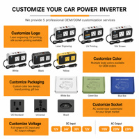 Adaptateur de voiture avec chargeur USB, onduleur de puissance 200W pour voiture, convertisseur DC 12V/24V vers AC 110V, onduleur de puissance 24V pour camion, onduleur de puissance pour batterie de voiture