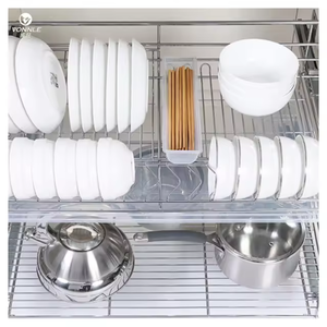 Panier <span class=keywords><strong>de</strong></span> rangement moderne pour couverts pour tiroirs <span class=keywords><strong>de</strong></span> <span class=keywords><strong>cuisine</strong></span>, fermeture douce, organisateur <span class=keywords><strong>de</strong></span> vaisselle coulissant, conception facile pour les armoires - Product Image 4