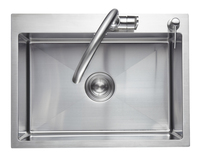 Évier de cuisine moderne multifonction à cuvette unique Évier de cuisine commercial sous plan évier en acier inoxydable 304
