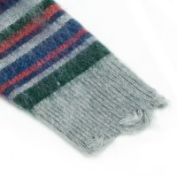 AiNear Vente en gros de logo personnalisé Oem & Odm Pull-over tricoté en mohair à manches longues et col rond à rayures de couleur contrastée pour hommes