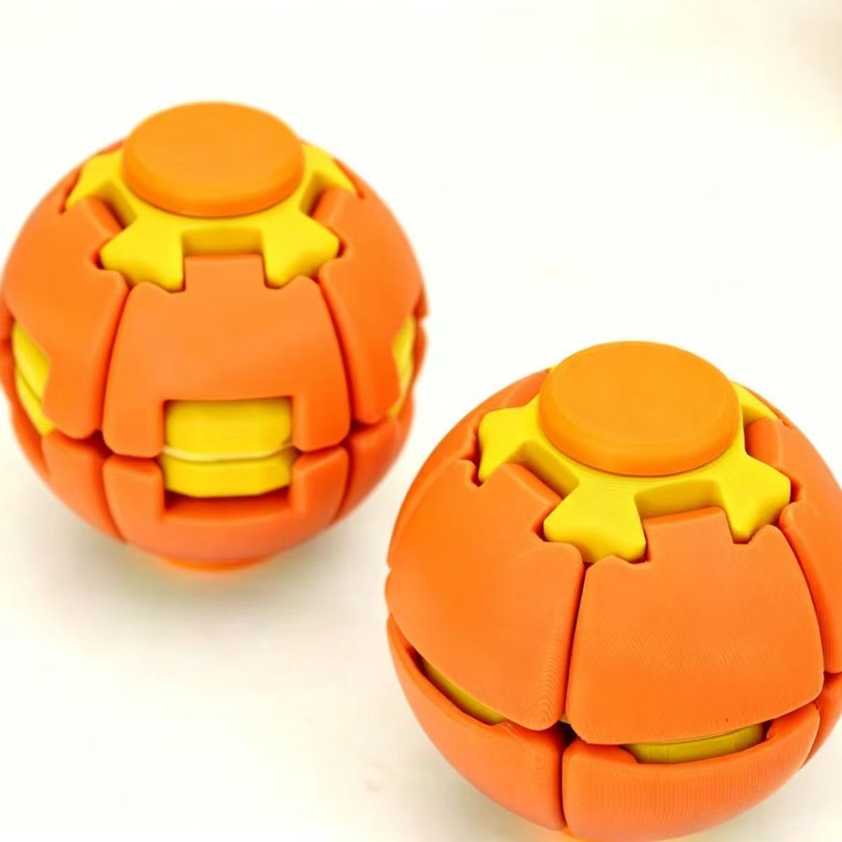 Orange-jaune [Boule spirale anti-stress]