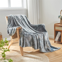 Couverture en flanelle jacquard tricotée motif épi de blé de haute qualité, populaire pour la vente en gros, pour lit