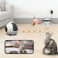 Robot compagnon pour animaux de compagnie USMILEPET AI, robot intelligent mobile pour animaux de compagnie avec caméra, station de recharge automatique, 6 modes de jeu, jouet interactif pour chat