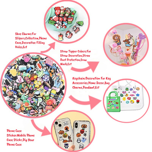 Breloques de chaussures en PVC personnalisées en gros à faible MOQ, motifs de dessins animés mignons, prix d'usine, plusieurs styles, breloques pour sabots OEM/ODM - Product Image 5