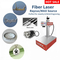 Tragbare 30W Raycus Faserlaser-Markiermaschine Lasergraviergerät für Metallgravur mit Drehachse