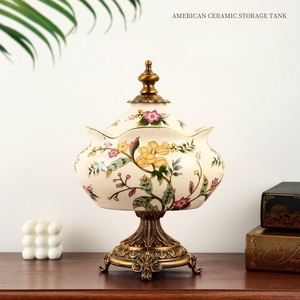 MSH European Luxury Style <strong>Ceramic</strong> Coffee Bean Candy <strong>Jewelry</strong> Jar for Villa - Product Image 3