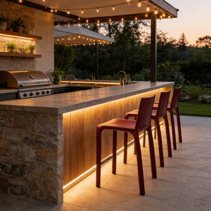 <b>Bar</b> <b>Stools</b> - Leather High Chairs for Home Kitchen Island Chic Hotel/Club Seating Commercial Dining Furniture - Product Image 5