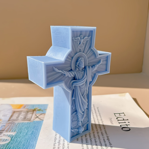 Moule en Silicone Croix pour Bougie Deux Tailles, Moule en Silicone Jésus pour Pâques DIY, pour Résine, Gypse, Ciment Faits Main, Cadeaux de Festival de Luxe - Product Image 6