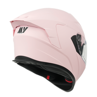Casques intégraux FF936 avec coque aérodynamique rose mat, double visière, faible MOQ (100 pièces minimum)