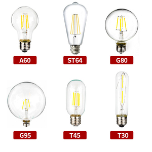 หลอดไฟ LED E27 PBT+PC/อลูมิเนียม+ฝาครอบพีซี SMD A60 ST64 G80 G95 T45 T30 รีโมทคอนโทรลสำนักงาน AC 85-265V - Product Image 1
