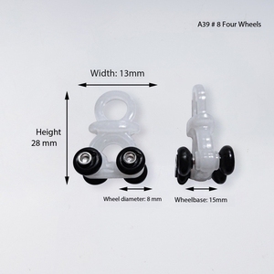 Curtain Roller Old-fashioned Track Pulley Straight Rail Curved Rail Hook Ring Slide Rail Accessories, Wholesale Big Discount - Product Image 2