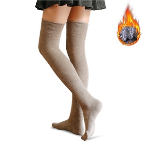 <span class=keywords><strong>Calze</strong></span> Lunghe Invernali in Spugna Spessa, Taglia Grande, Termiche, Sopra il Ginocchio, per Donna - Product Image 6