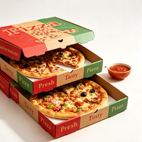 Boîte à pizza carrée biodégradable avec revêtement intérieur en aluminium pour garder la pizza chaude et croustillante lors des livraisons longue distance, évitant une croûte molle.