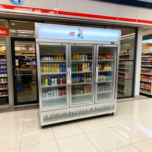 Réfrigérateur à boissons à température unique à refroidissement par compresseur direct, porte en verre, congélateur à boissons, réfrigérateur - Product Image 2