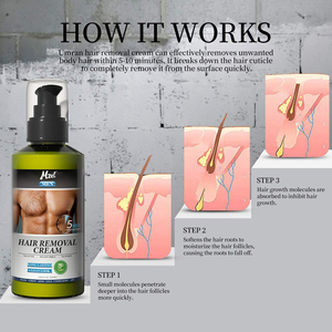 OEM Private Label Crema di Rimozione Dei Capelli per Gli Uomini Indolore <span class=keywords><strong>Depilatoria</strong></span> Infuso con Aloe Vera Pelle-friendly - Product Image 3