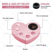 Palette en silicone réutilisable pour rehaussement de cils et lamination des sourcils, personnalisable avec logo, pour permanente et coloration des cils et des sourcils