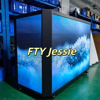 Mur vidéo numérique mobile personnalisé pour club, écran LED GOB carré incurvé, façade, podium de danse, table portable, exposition, stand DJ