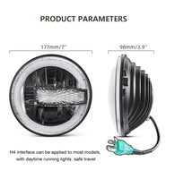 MOXI-Phare LED avec anneau en cristal IOL pour moto Jeep Wrangler JK JKU TJ LJ Hummer