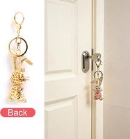 Porte-clés pendentif en alliage créatif, lapin coloré incrusté de diamants, motif lapin du Nouvel An du Zodiaque, cadeau mignon de dessin animé, fait sur mesure
