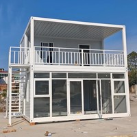 Maison conteneur à assemblage rapide et détachable, bâtiment modulaire écologique au design moderne pour appartement, hôtel, villa, tourisme, camping
