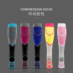 Chaussettes de compression en nylon, hauteur genou, pour cyclisme et sport, soutien élastique, pour jeunes de 18 à 40 ans - Product Image 4