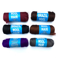 Haute qualité personnalisé pas cher prix 100% acrylique africain tresse torsion chaînes fibre synthétique cheveux brésil laine cheveux fil