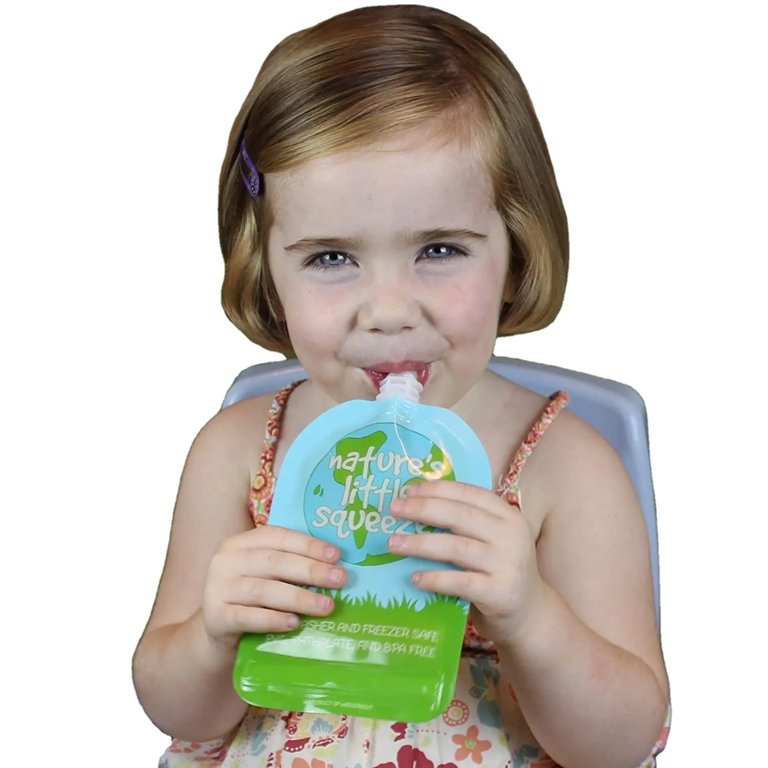 Op Maat Bedrukte Herbruikbare Doypack Sapdrank Biologische Fruitpuree Squeeze Navulling Verpakking Babyvoedselzak Met Tuit