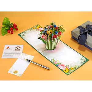 Watering Can Pop up Birthday Card 3D Flowers Greeting Card with Die Cutting & <b>Matte</b> <b>Varnishing</b> for Women Wife Mum Valentine - Product Image 6